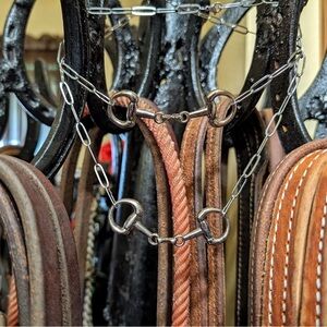 handmade sterling dogbone bit paperclip necklaces!